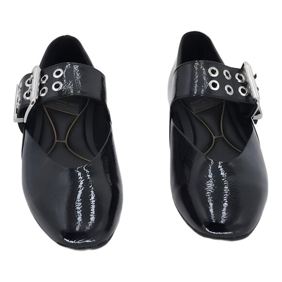 Kenneth Cole New York Marcella Mary Jane Flats Black Patent US 8M EU 39 - Picture 5 of 6